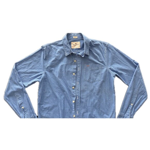 Hollister Blue patterned long sleeves - Picture 1 of 2